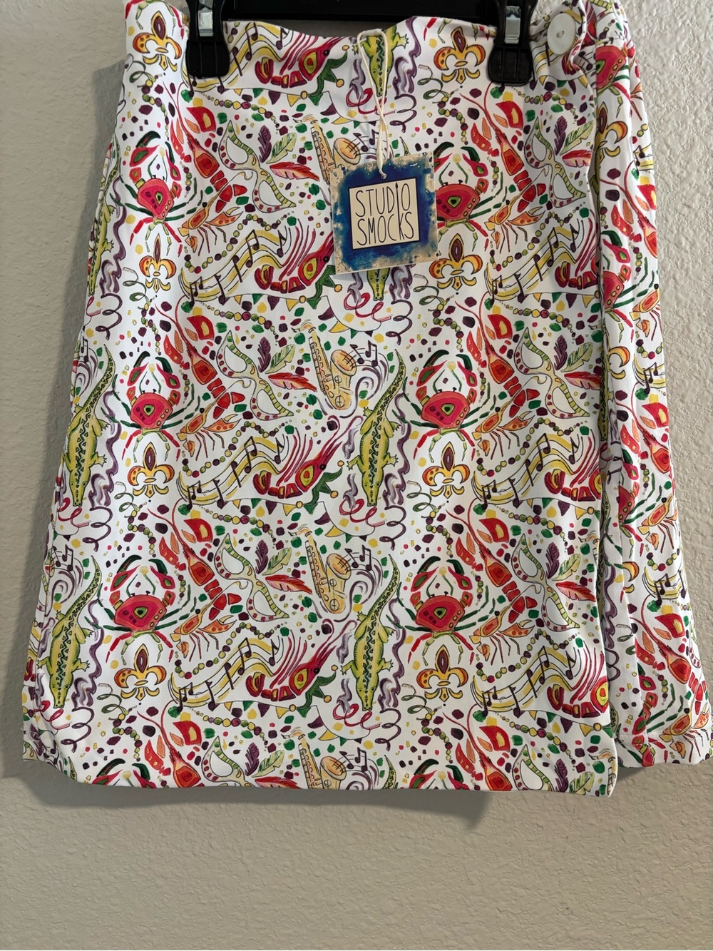Studio White Multicolor Printed Skort